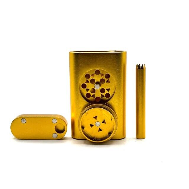 Dugout one hitter set 3 inch tobacco grinder dugout kit