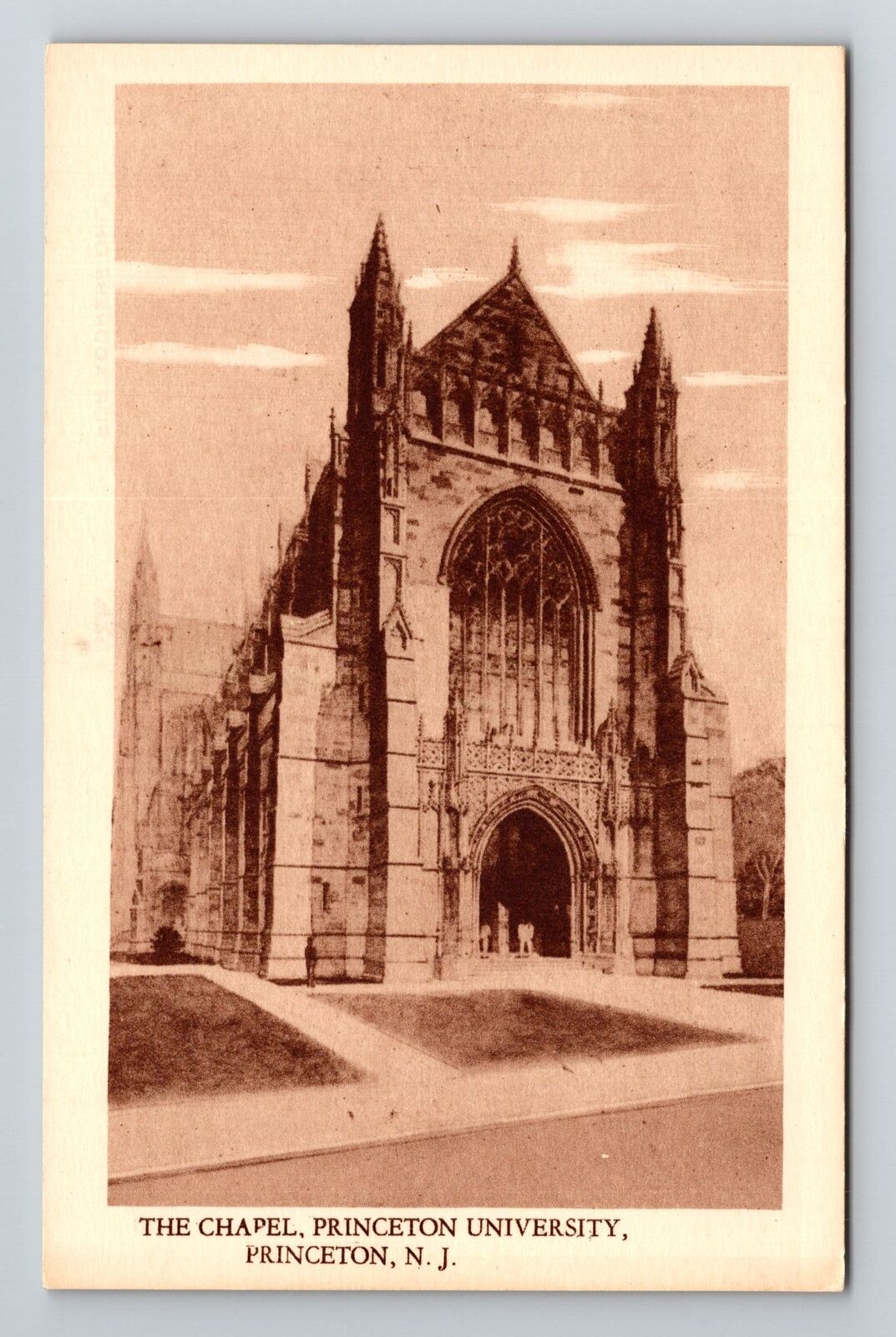 Princeton NJ-New Jersey, The Chapel, Princeton University, Vintage Postcard