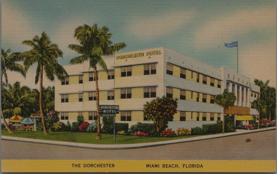 The Dorchester Hotel Miami Beach Florida Postcard B23