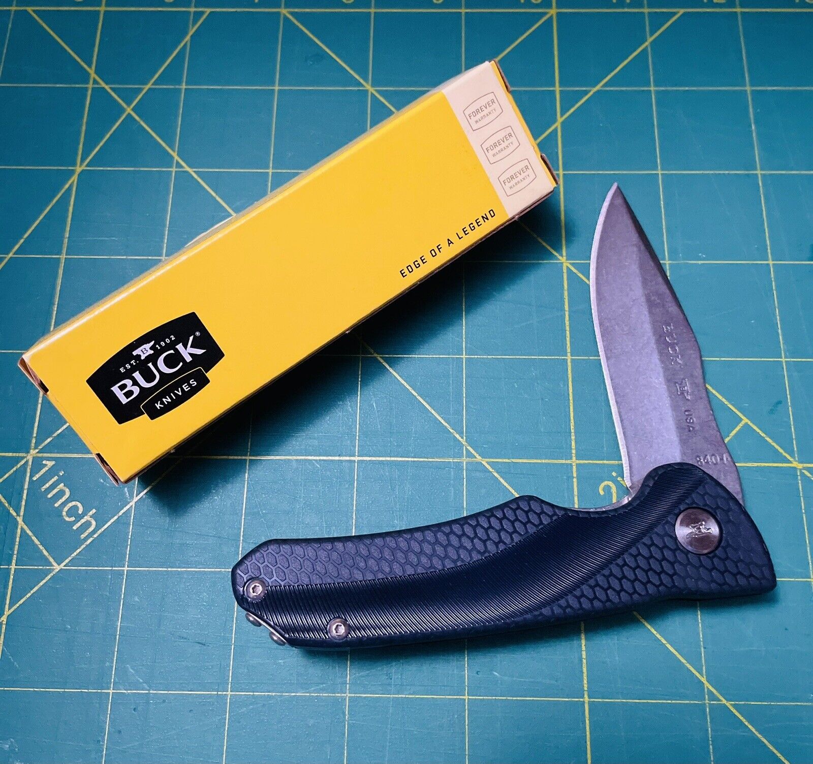 Buck USA 840 Sprint  Folding Knife with Pocket Clip, Blue - New In Box