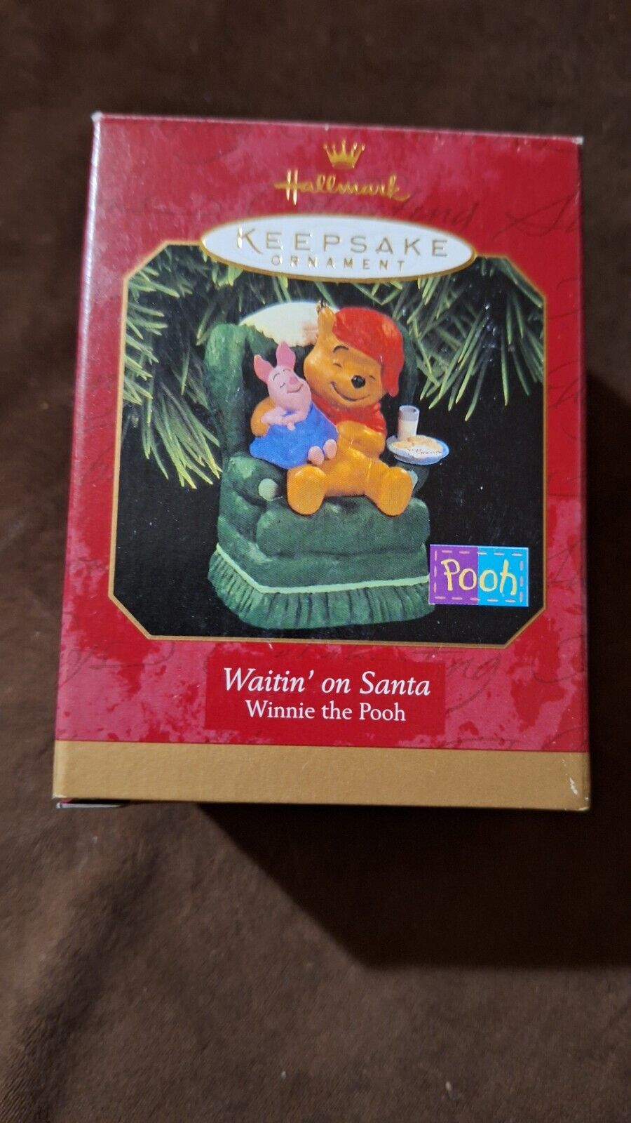 1997 Hallmark Keepsake ornament Waitin\' on Santa. Winnie the Pooh. In Box