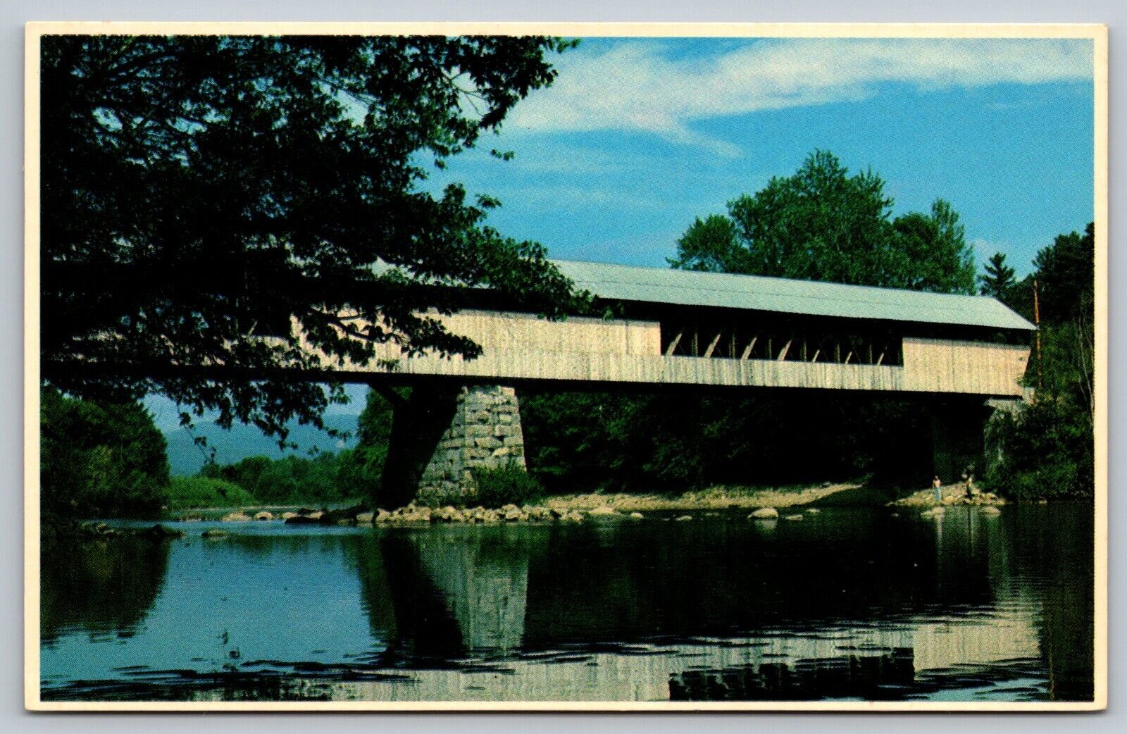 Postcard Blair Covered Bridge Campton New Hampshire USA