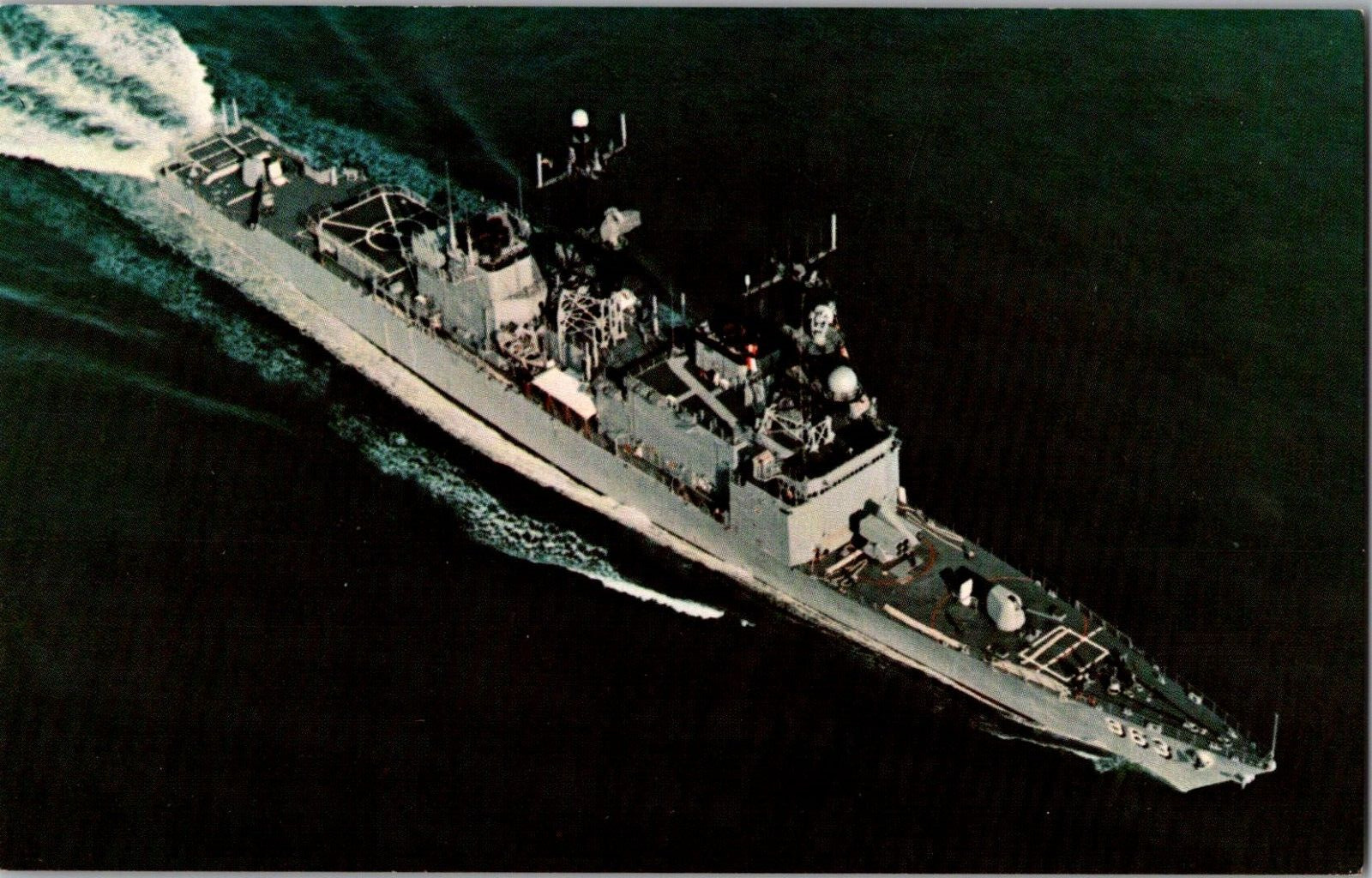 Postcard U. S. S. Spruance DD-963 U. S. Navy Chrome Unposted