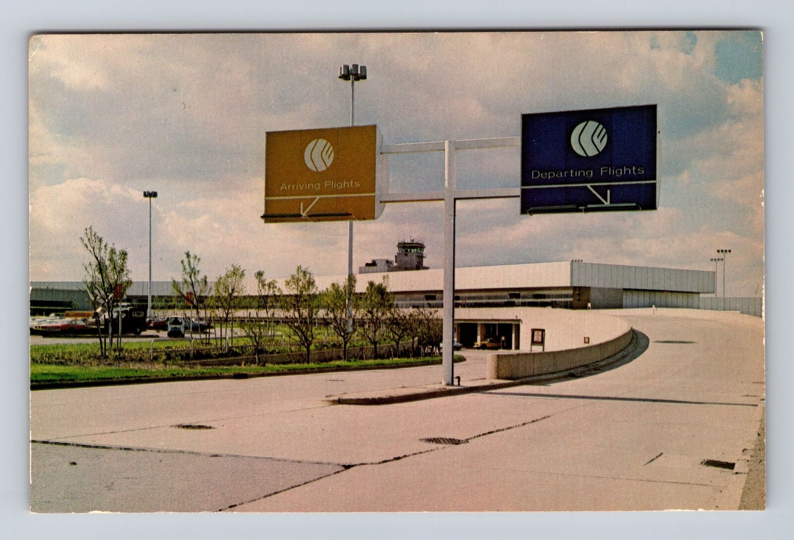 Cleveland OH-Ohio, Entrance To Cleveland Hopkins Airport, Vintage Postcard