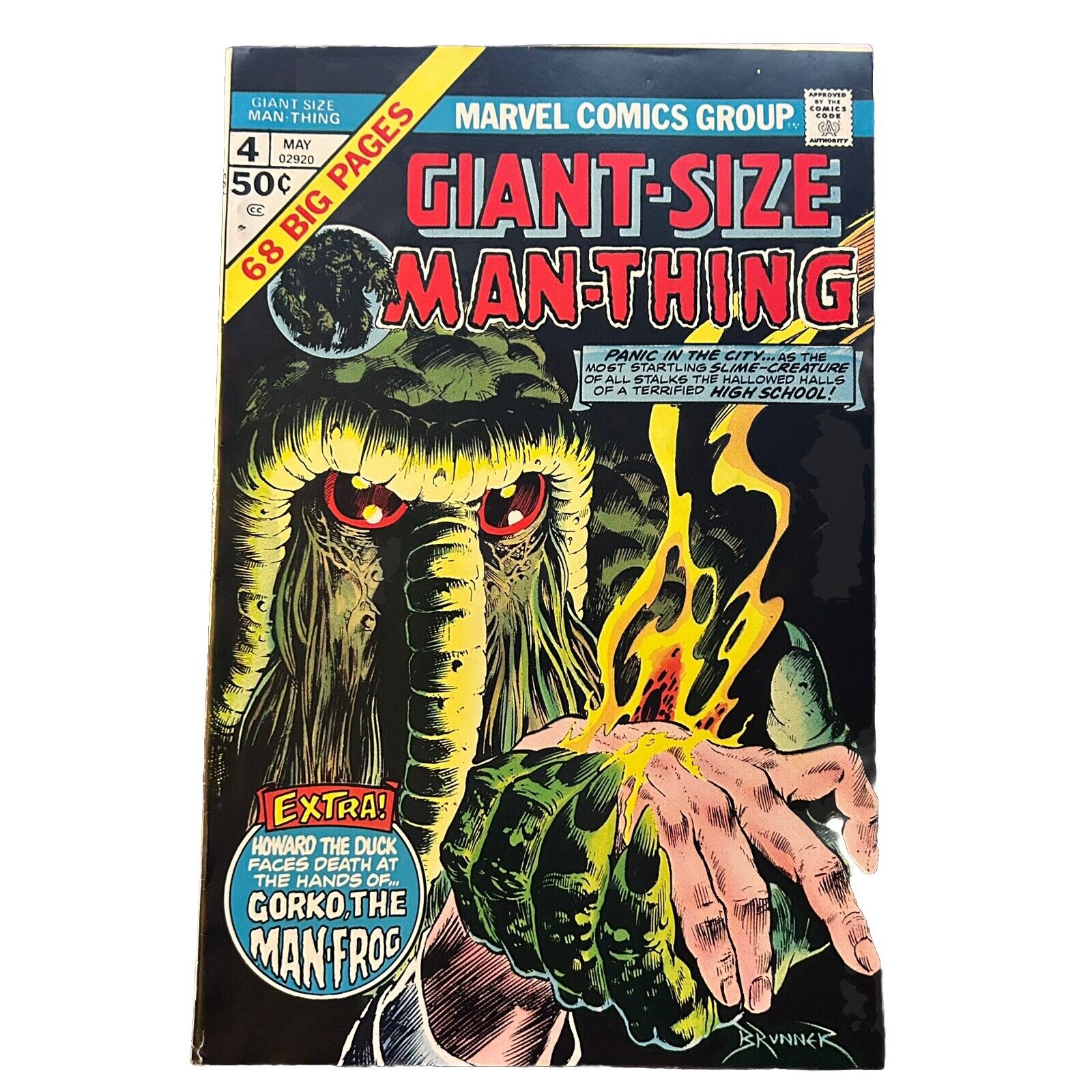 Giant-Size Man-Thing No. 4 May 1975 Marvel - Brunner Cover - VF