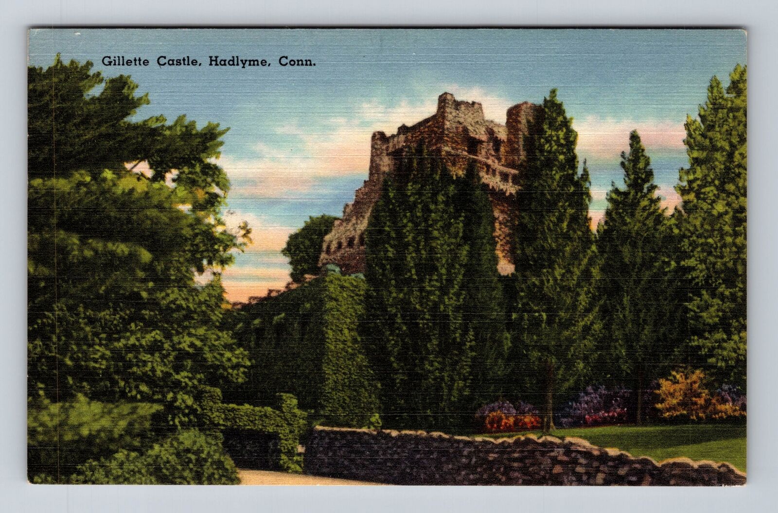 Hadlyme CT- Connecticut, Gillette Castle, Antique, Vintage Postcard