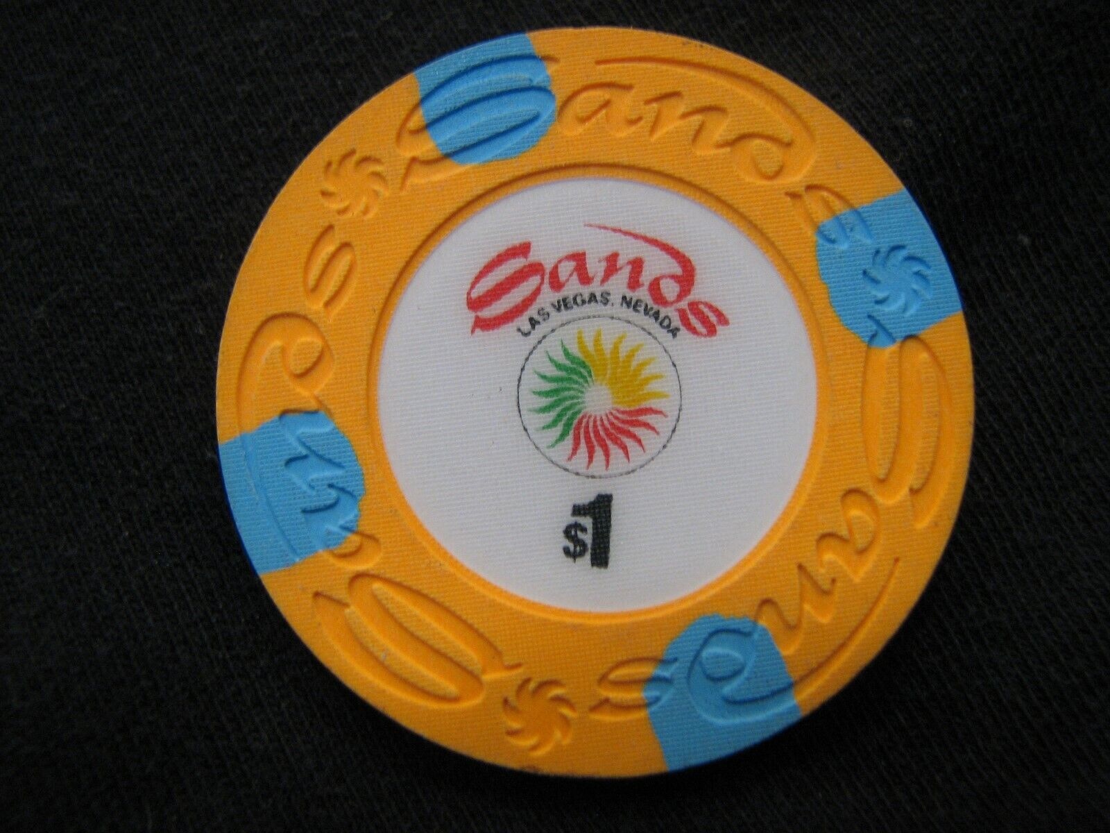 $1 Las Vegas Sands Casino Chip - Orange - Very Nice