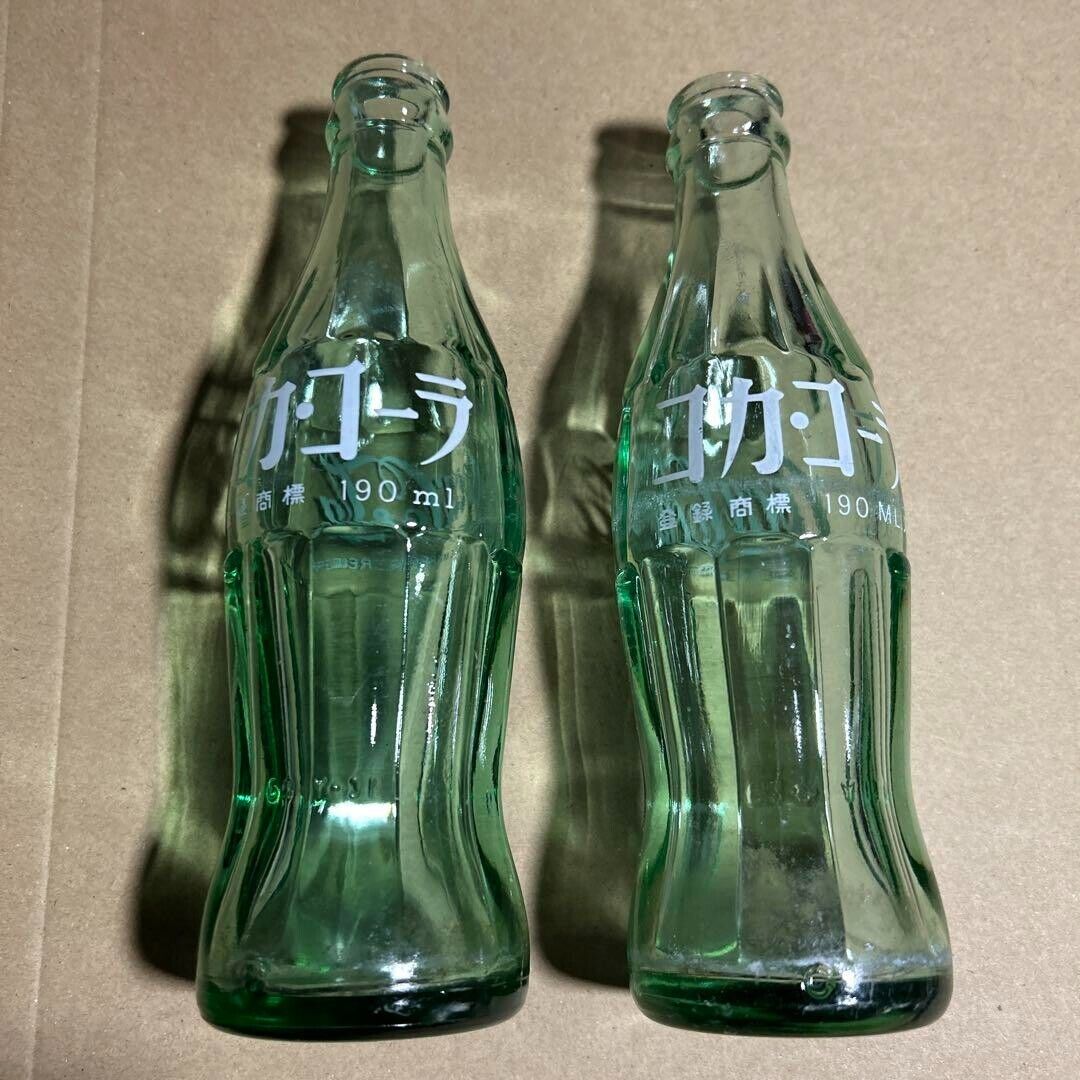 Rare Retro Vintage Katakana Bottle Coca-Cola 190 ML ml Uppercase Lowercase Set