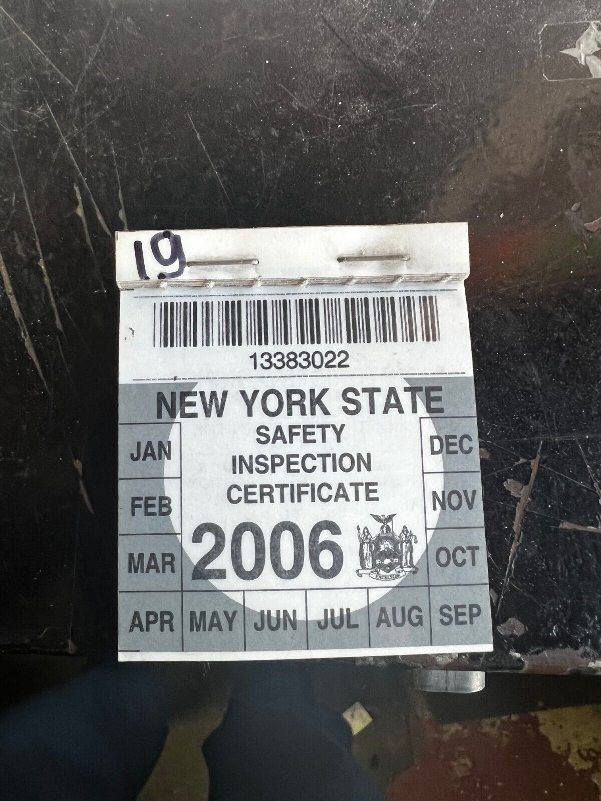 ORIGINAL NYS , NY  State Inspection Sticker 2006