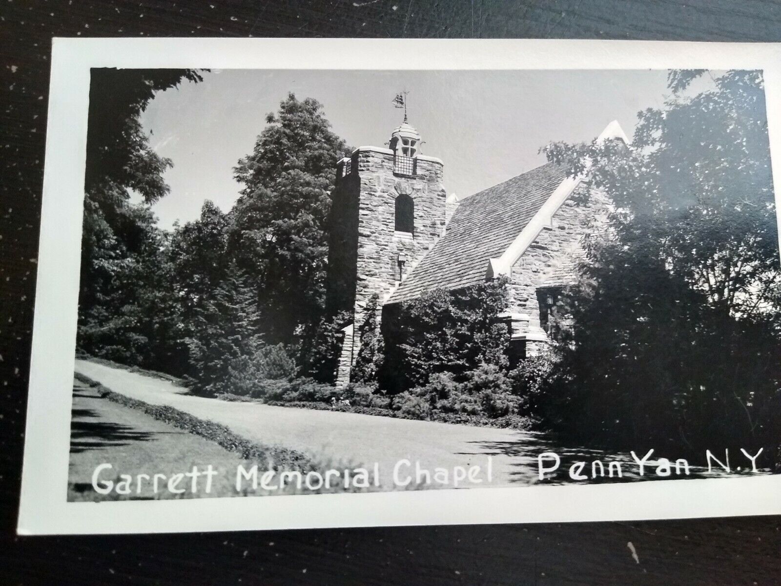 Garret Memorial Chapel Penn Yan New York Tillman Photo RPPC Photo Postcard