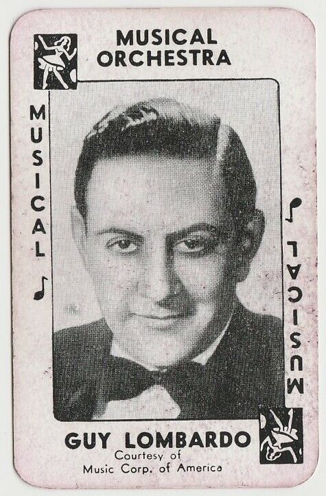 Guy Lombardo 1938 John Sands Movie Millions Game Card - Australian Version