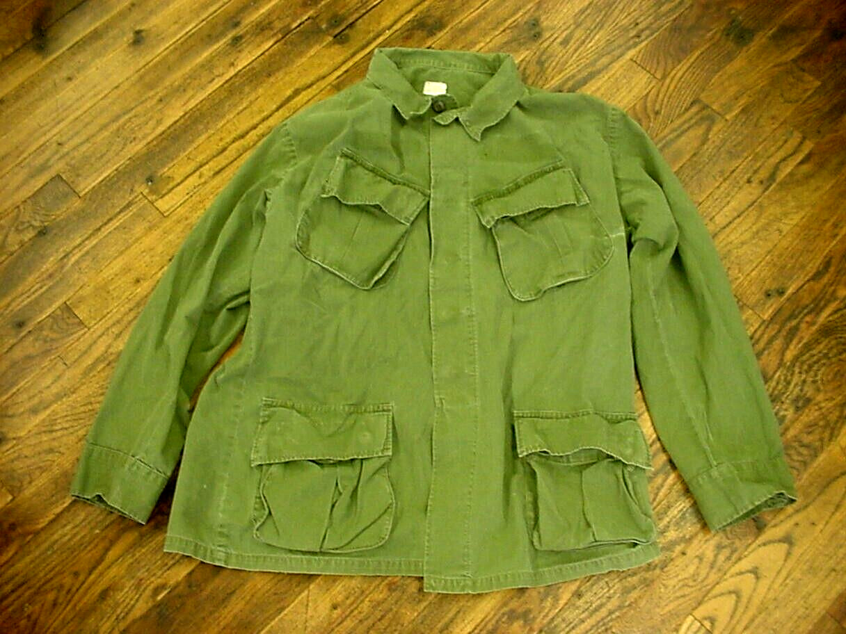 Vintage 1960s Vietnam OG 107 Slant Pocket Jungle Jacket Shirt Ripstop