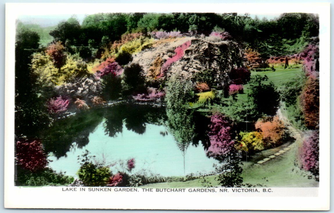 Lake in Sunken Garden, The Butchart Gardens, nr. Victoria, British Columbia, CA