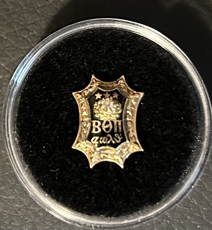 Etched Beta Theta Pi Fraternity Pin Badge