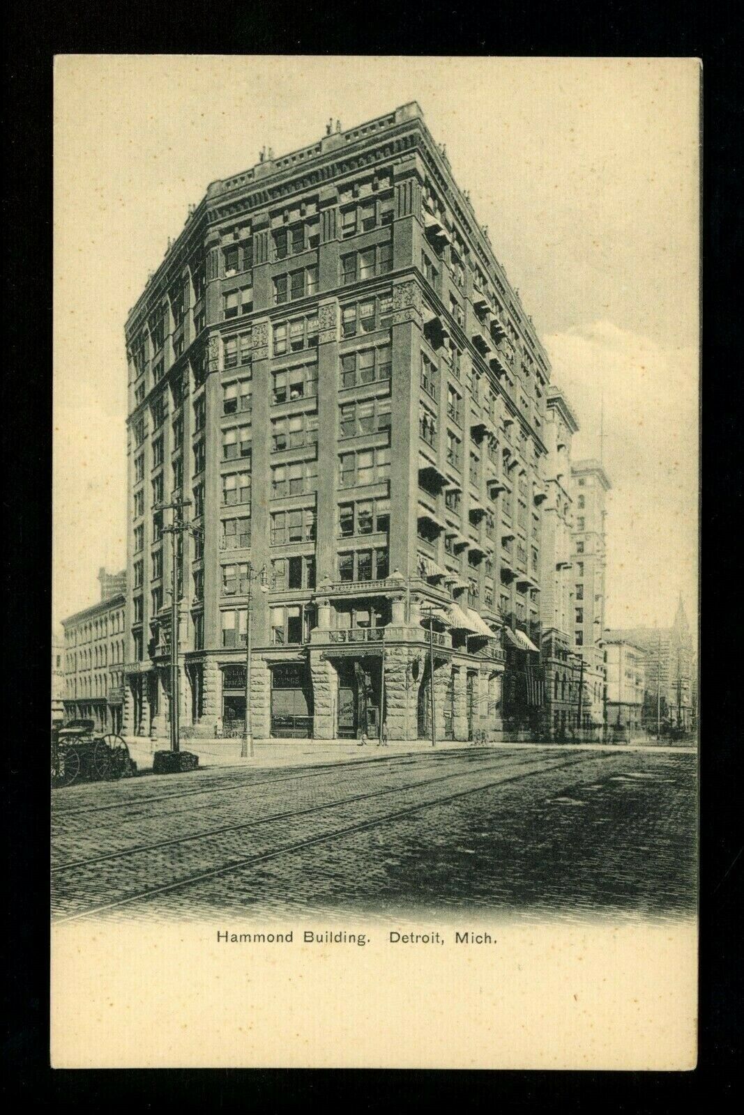 Michigan MI postcard Detroit, Hammond Building Vintage c1905