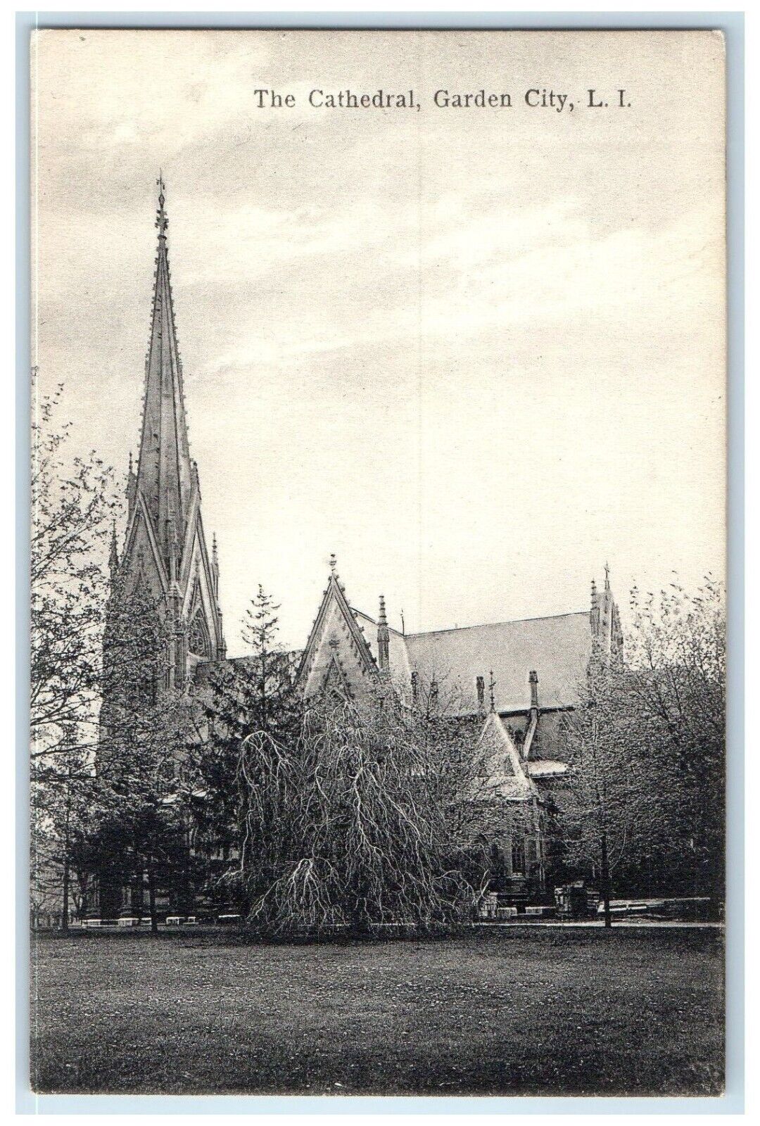 1911 The Cathedral Garden City Exterior Building Long Island New York Postcard