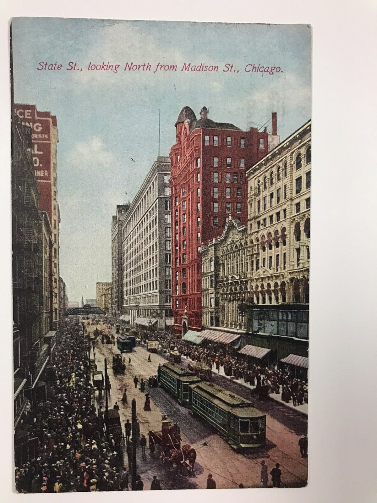 vintage 1911 state street chicago divided back postcard