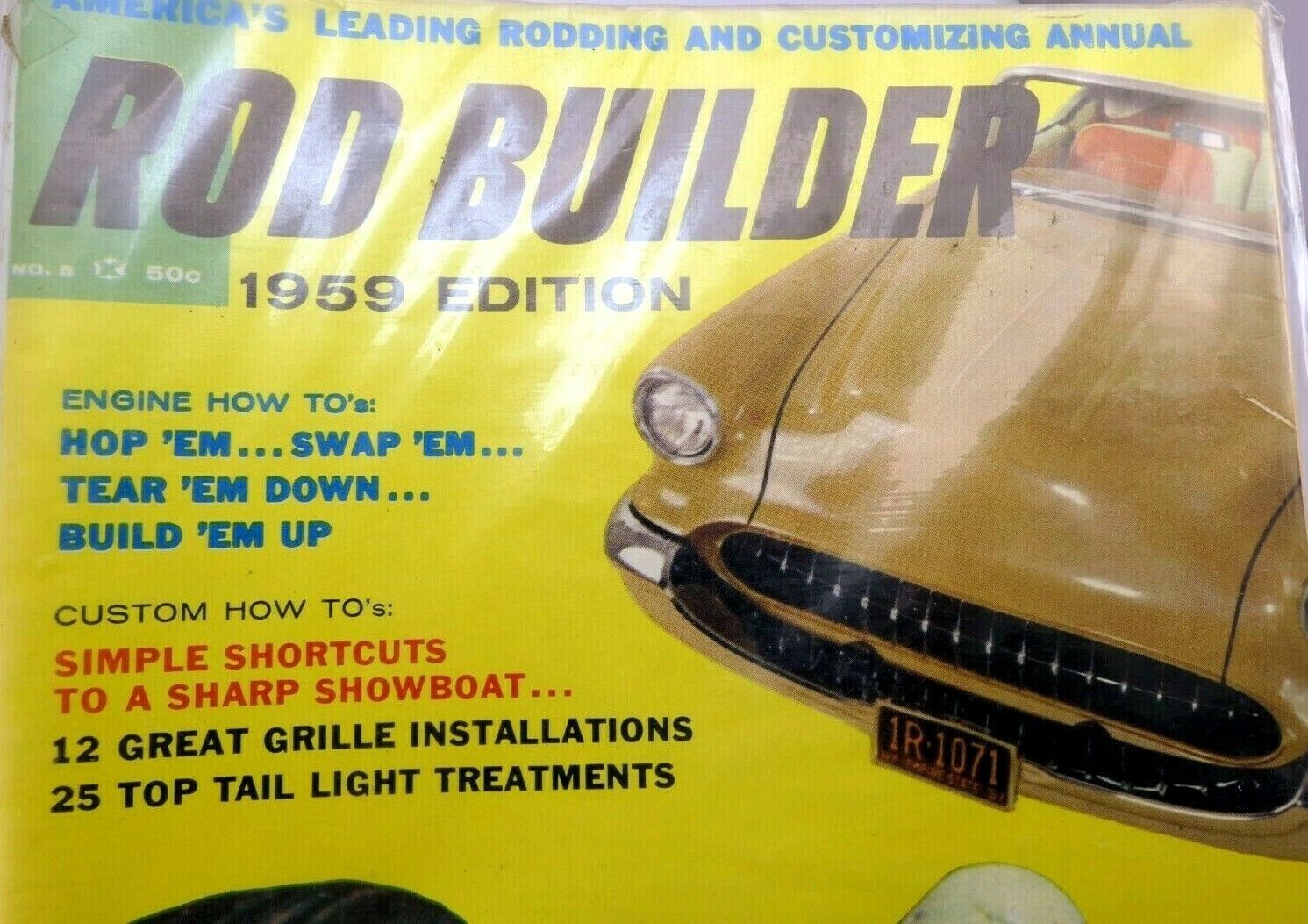 ROD BUILDER Magazine 1959 step by step how to Engine Swap Build \'Em Hop \