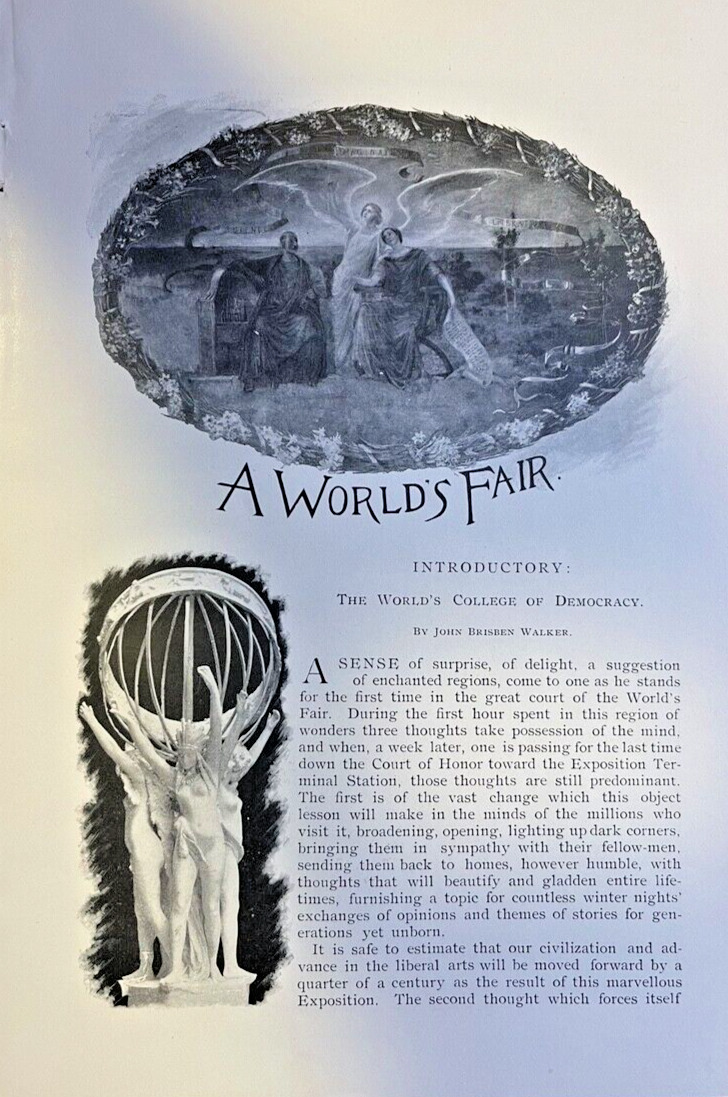 1893 Columbian Exposition Chicago World\'s Fair