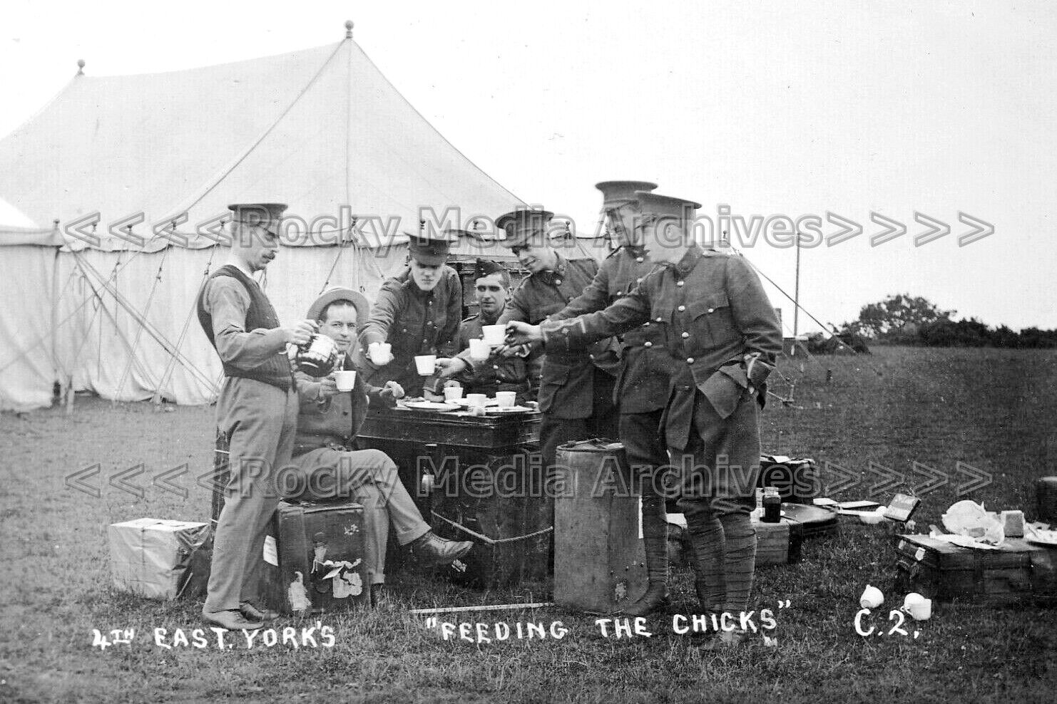 Agf-67 4th Battalion East Yorkshire Regiment, Mess Time 1912. Photo