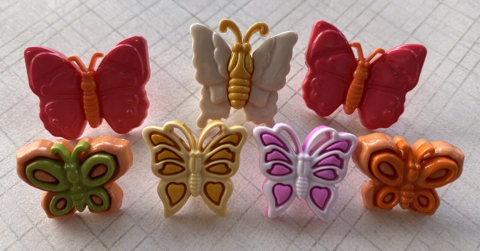 Cute Cute Colorful Snap Together Plastic Butterfly Buttons