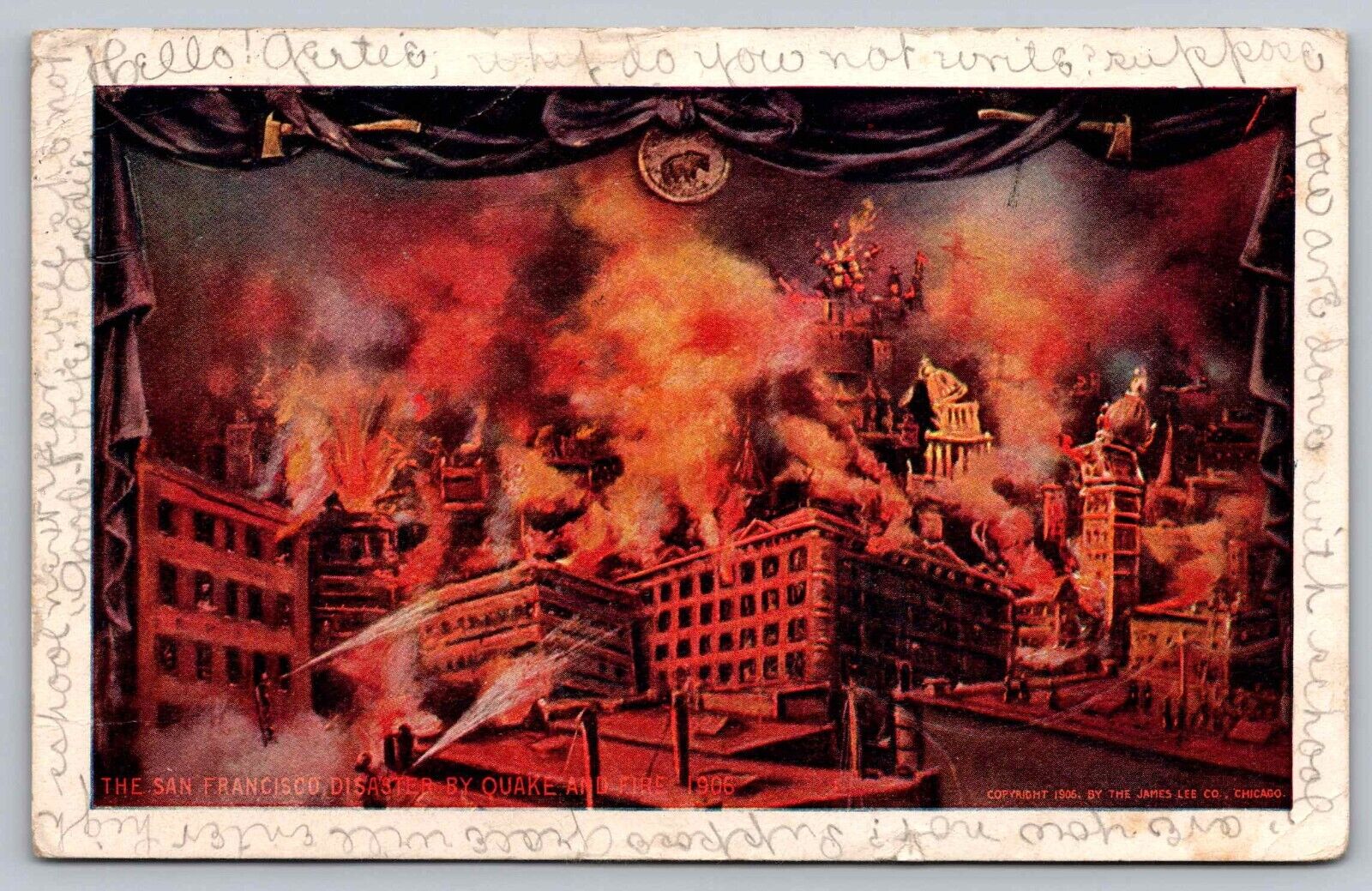 Postcard 1906 San Francisco Disaster by Quake & Fire California