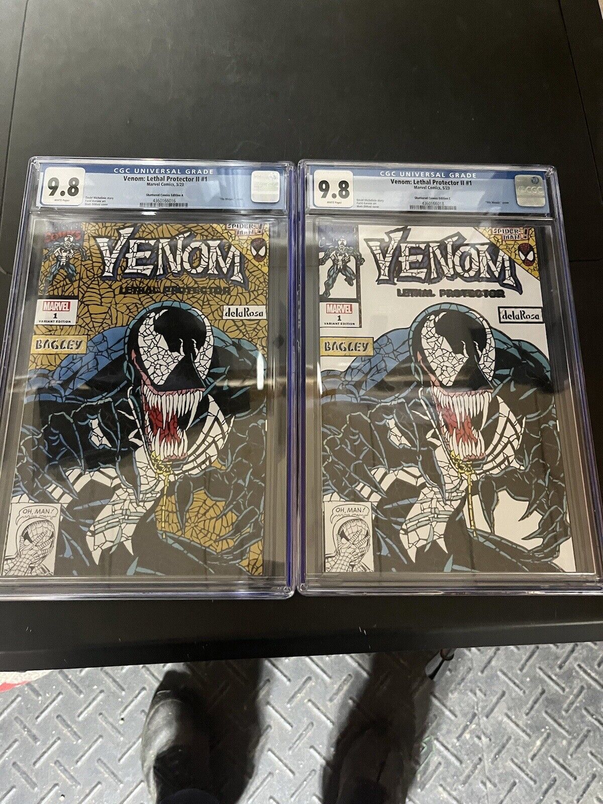 Venom Lethal Protector II, Edition A & C SHATTERED, Both Graded 9.8
