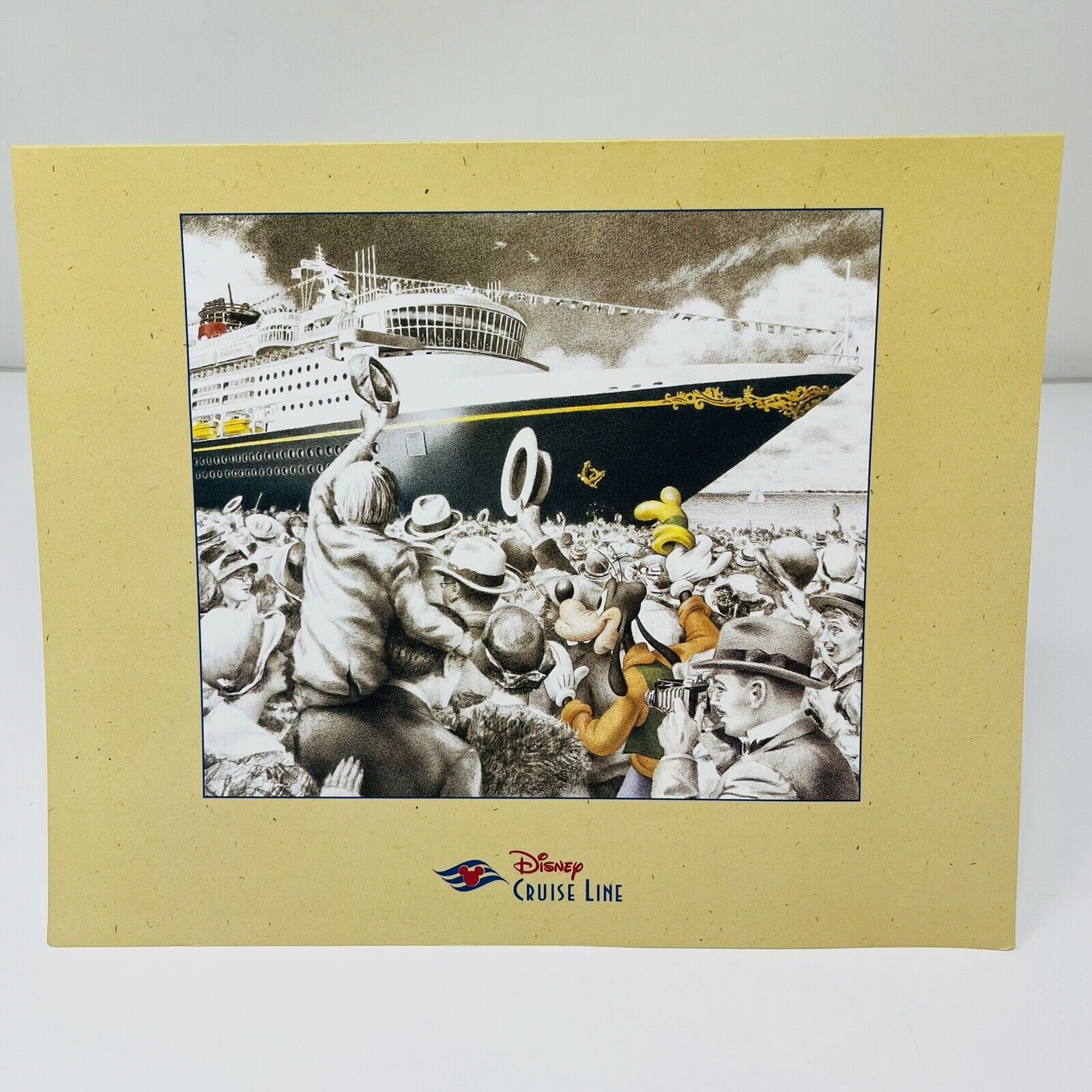 Disney Cruise Line Souvenir Photo Picture Frame Folder Sleeve Holds 5 x 7 Photo