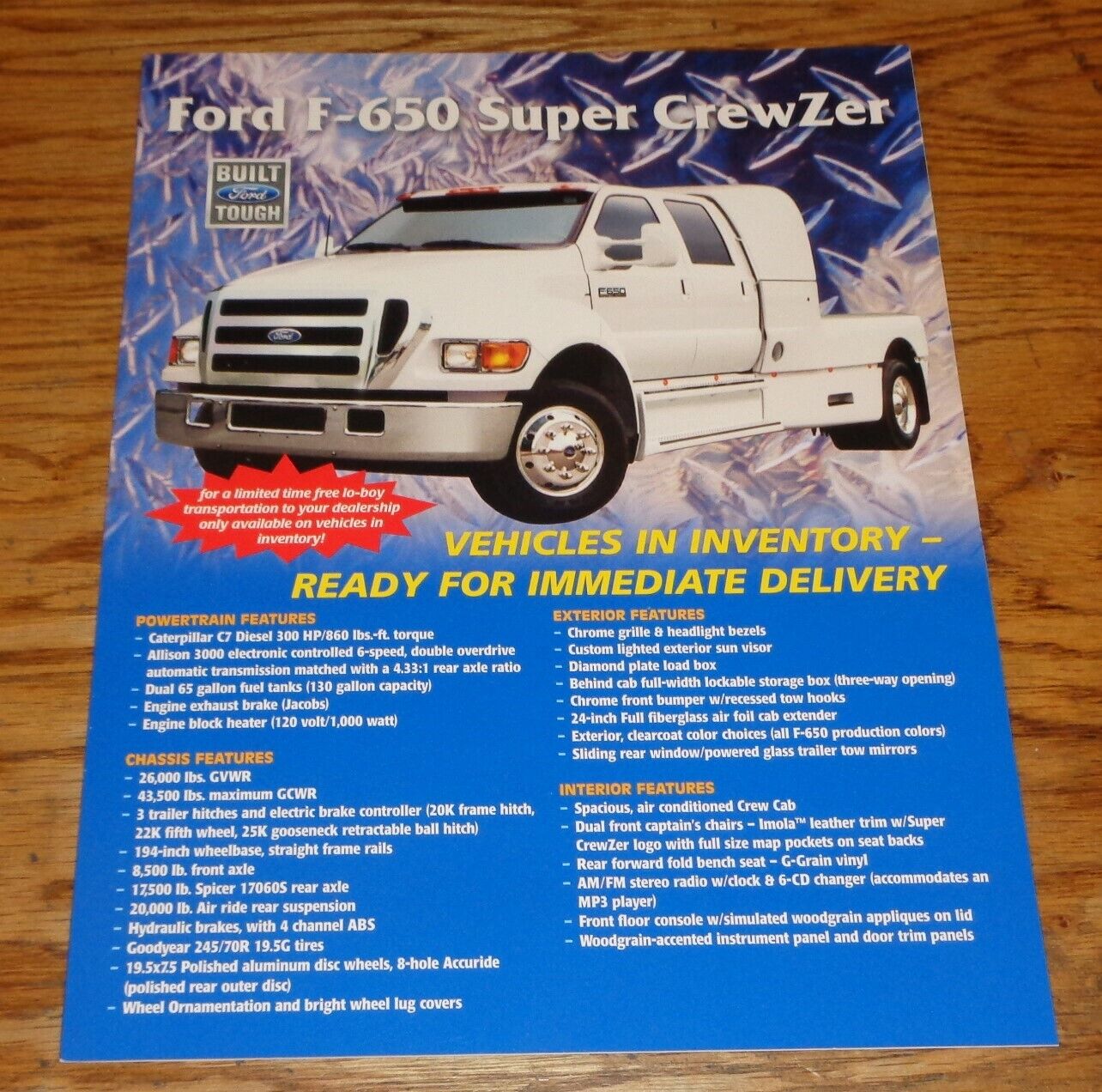 Original 2006 Ford Super Duty F-650 Super CrewZer Sales Brochure 06
