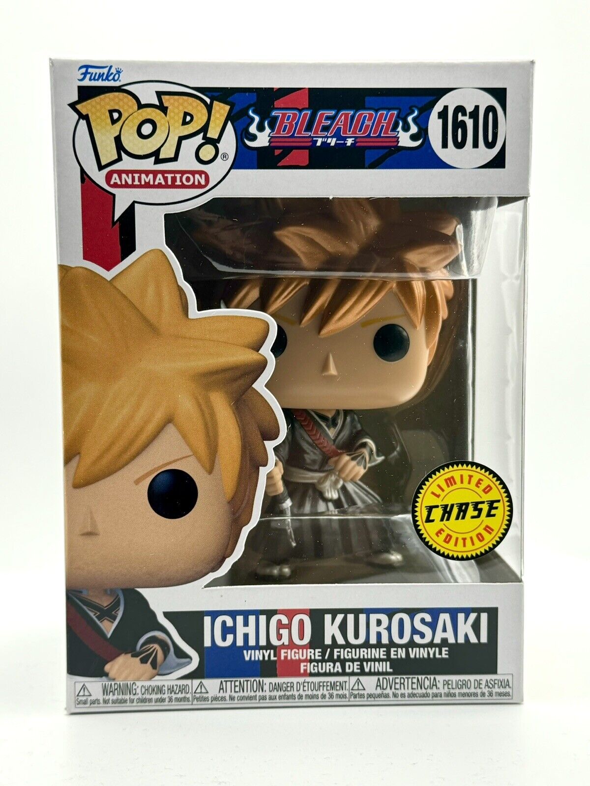 Funko Pop Ichigo Kurosaki Chase #1610 Metallic Bleach  & Protector