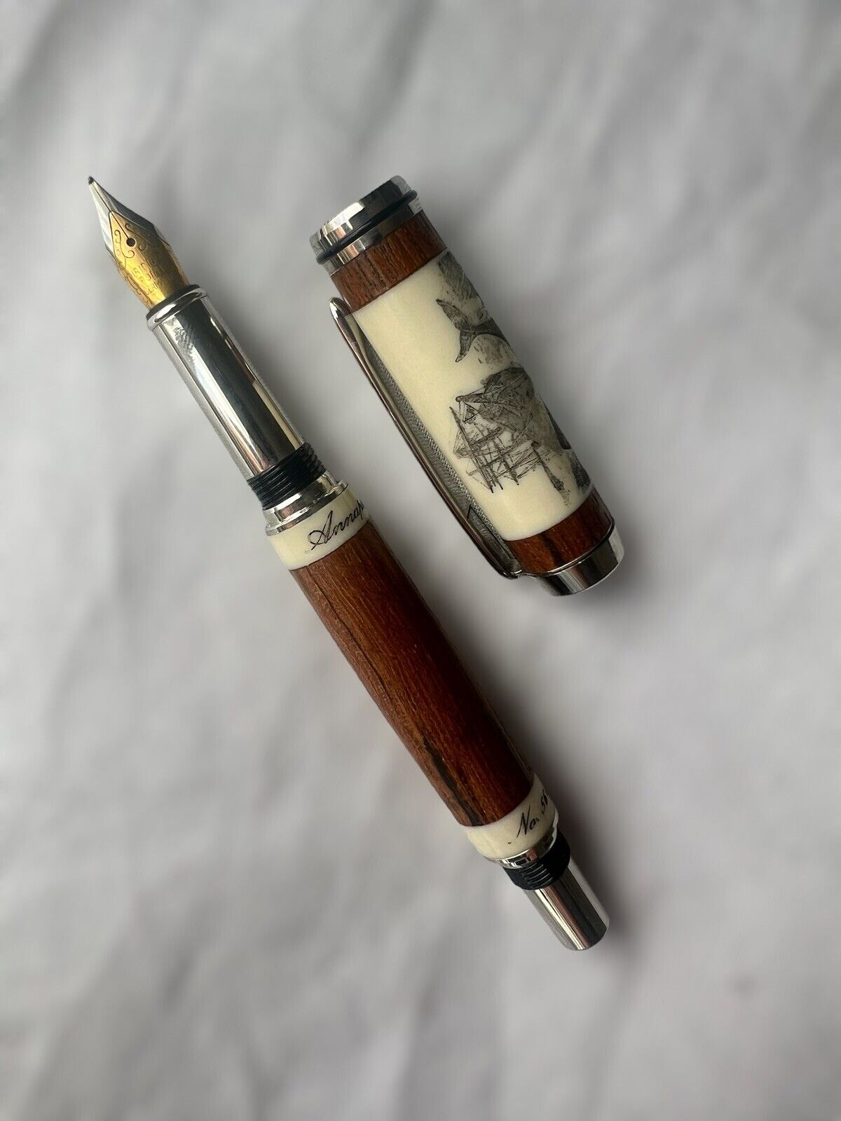 Vintage Rare Wooden Quill Limited Edition Annapolis MD Fountain Pen