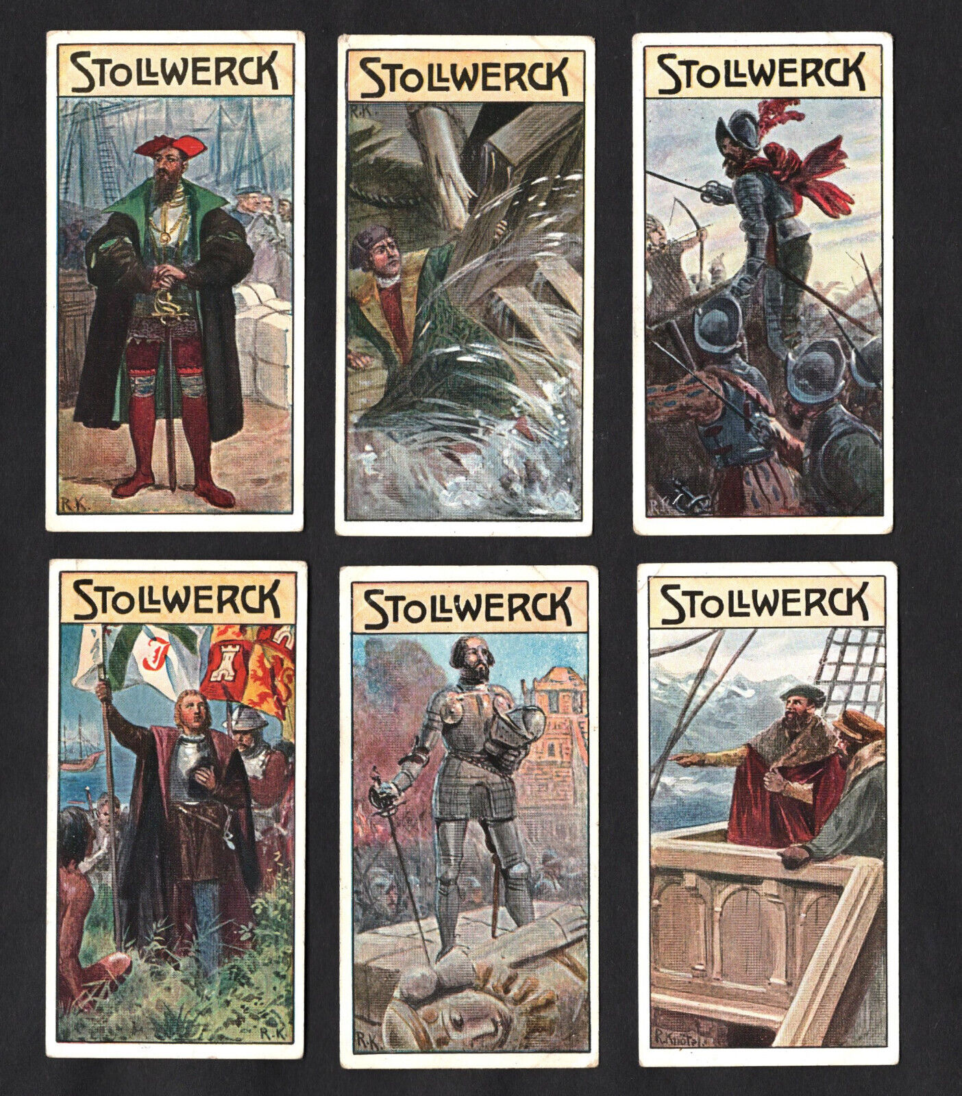 Stollwerck Heroes Album 1909 Card Set Series 429 Explorers Columbus Cortez Gama
