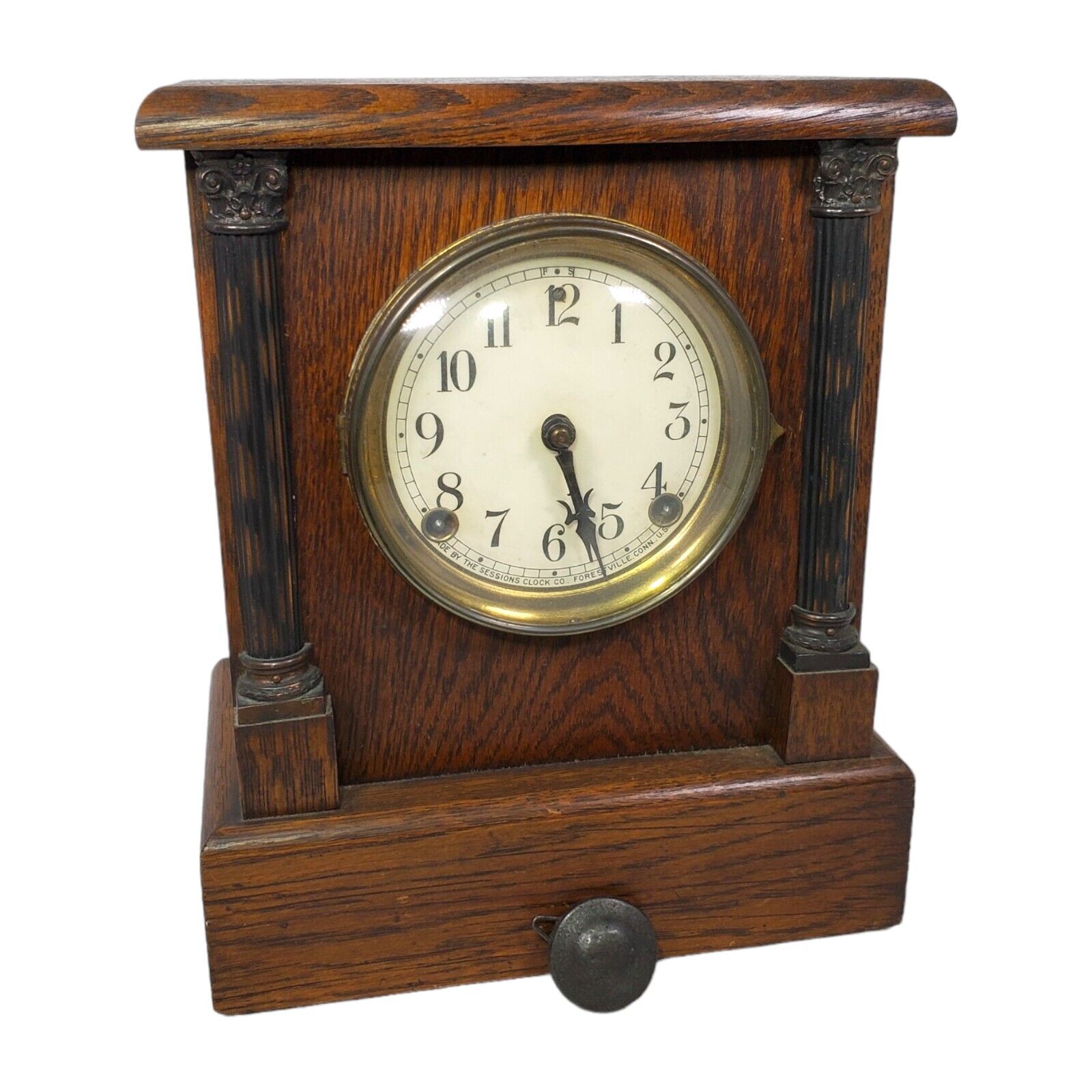 Antique Sessions Mid Sized Mantel Clock Art Deco Era