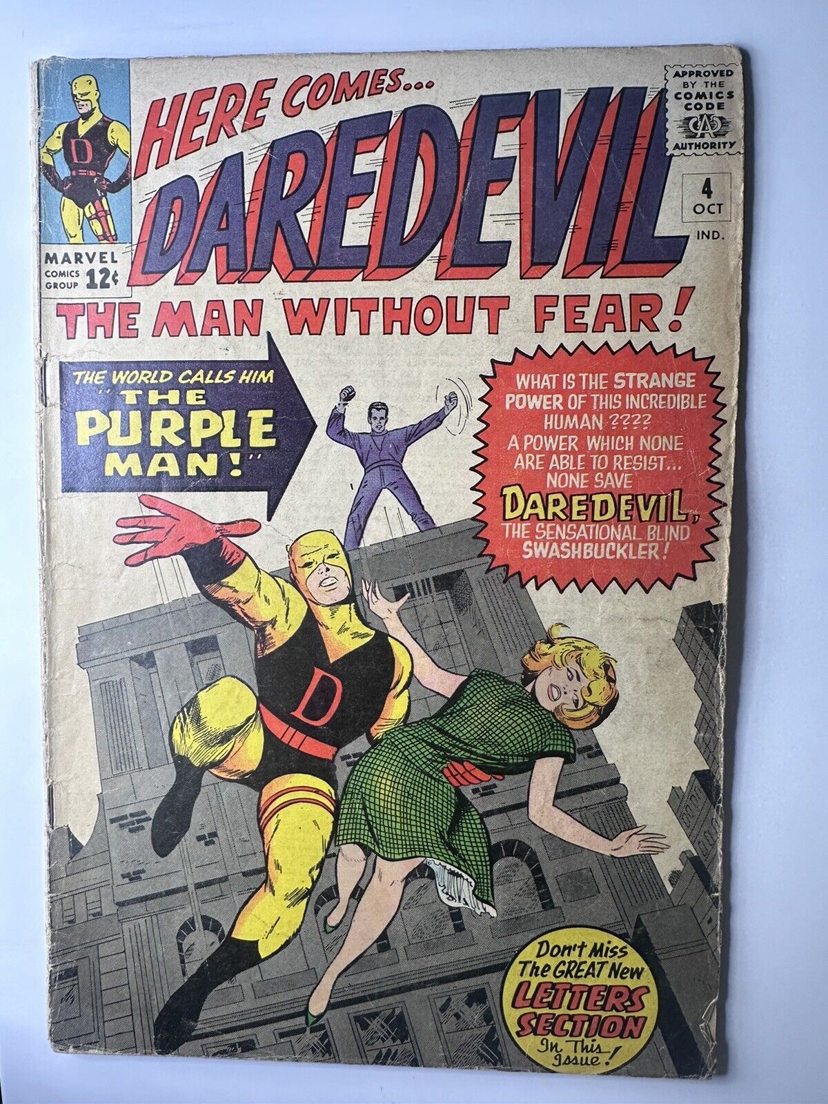 Daredevil #4 GD/VG  1964 1st app. Killgrave the Purple Man