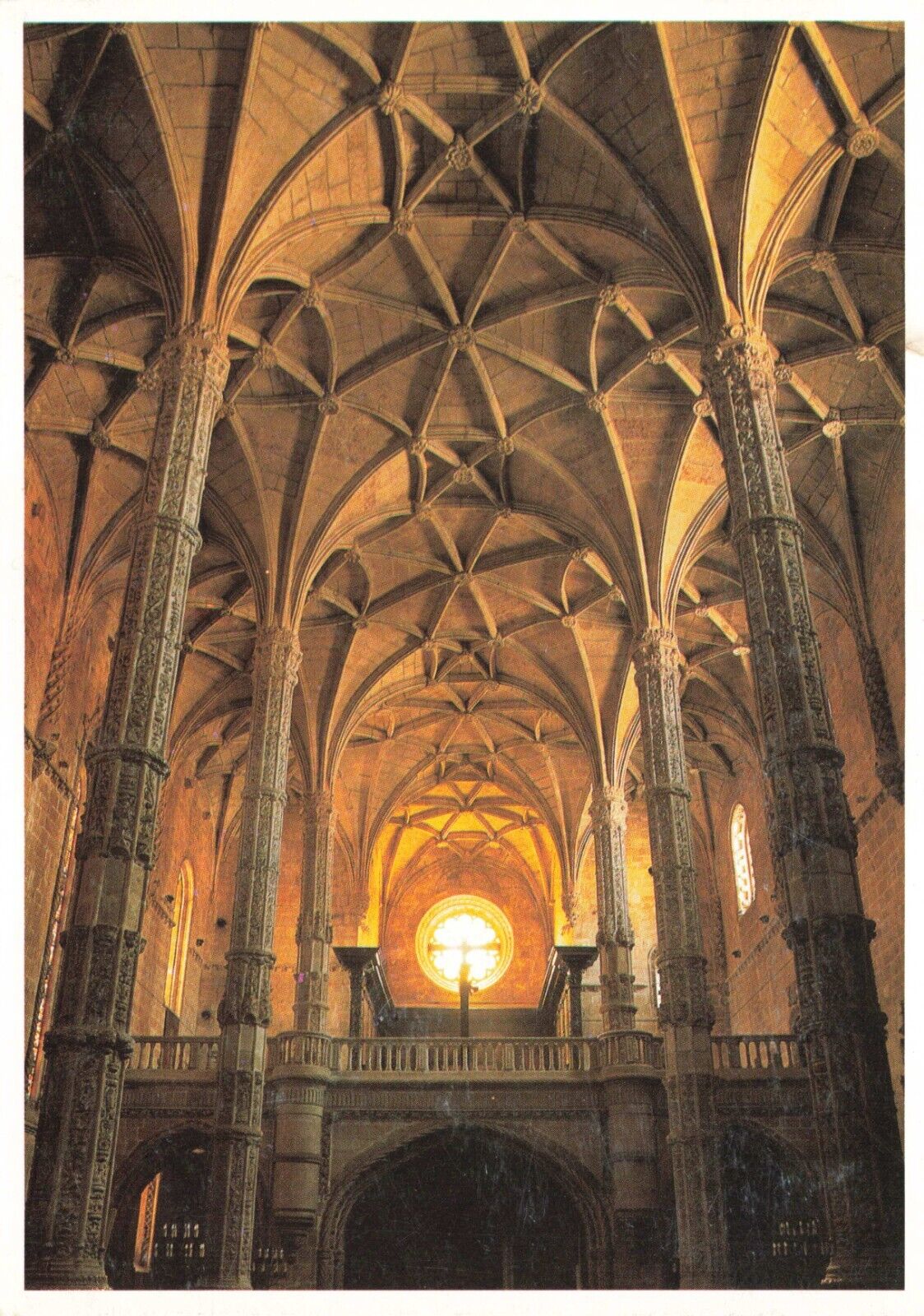 Postcard Portugal Lisbon Jeronimos Monastery Church Main Chapel Ceiling