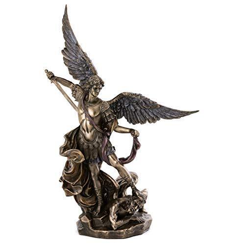 Archangel St. Michael Statue - Michael Archangel of Heaven Defeating Lucifer ...