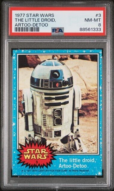 1977 Topps Star Wars #3 The Little Droid, Artoo-Detoo PSA 8 NM/MINT