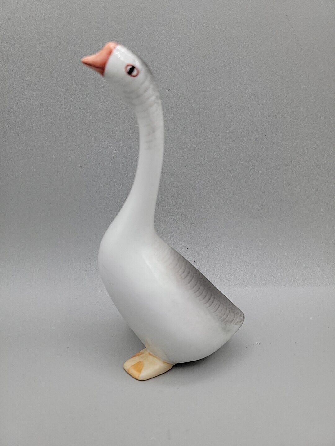 Vintage Hungarian Hollohaza Porcelain  6” Goose Figurine EXC.
