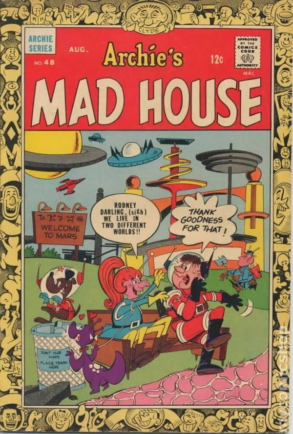 Archie's Madhouse #48 VG- 3.5 1966 Stock Image Low Grade