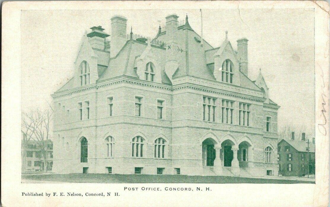 1905. CONCORD,NH. POST OFFICE. POSTCARD SM15