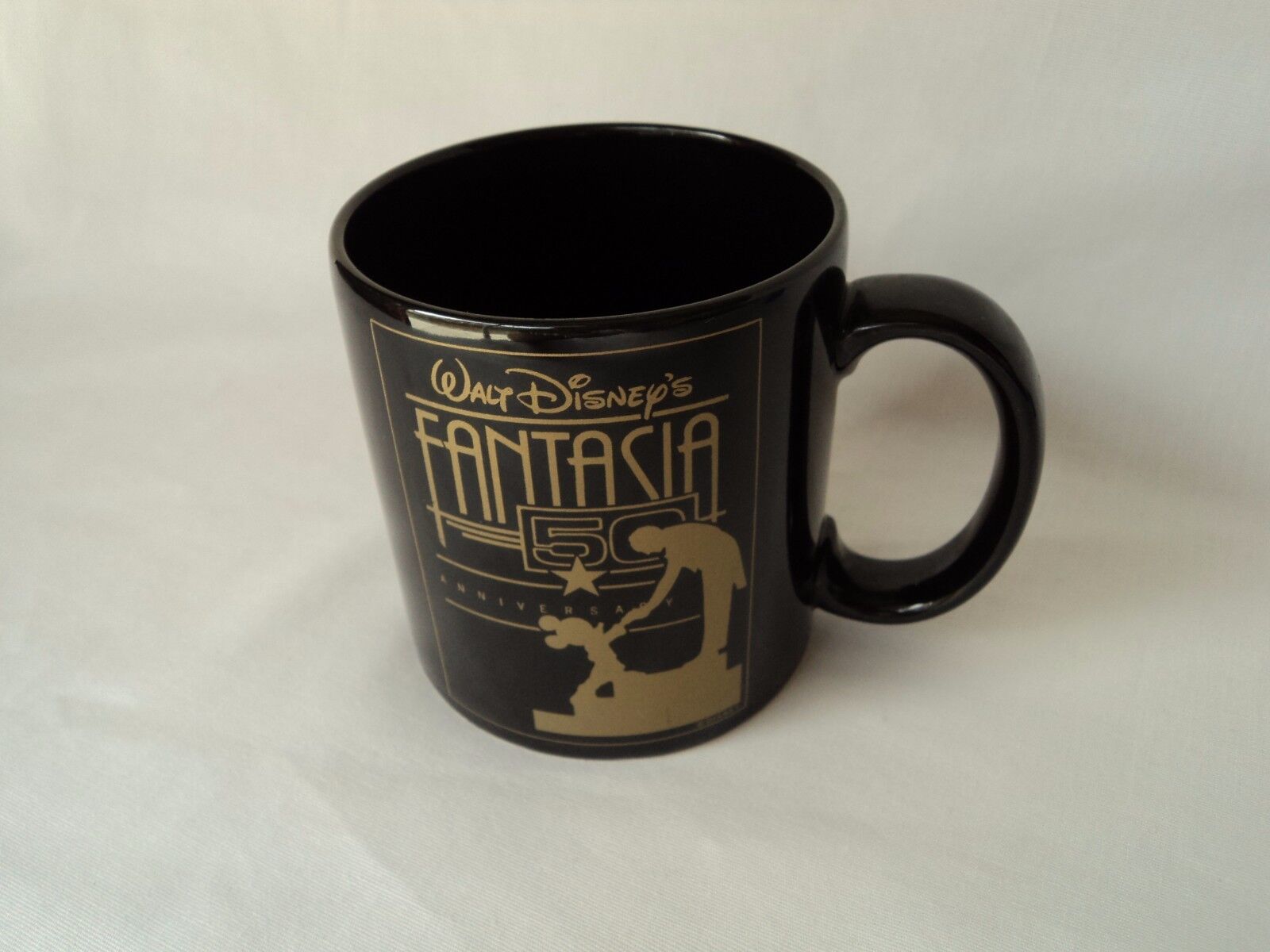 Walt Disney Fantasia 50th Anniversary Mug Cup 1940-1990 Vintage Mickey Mouse