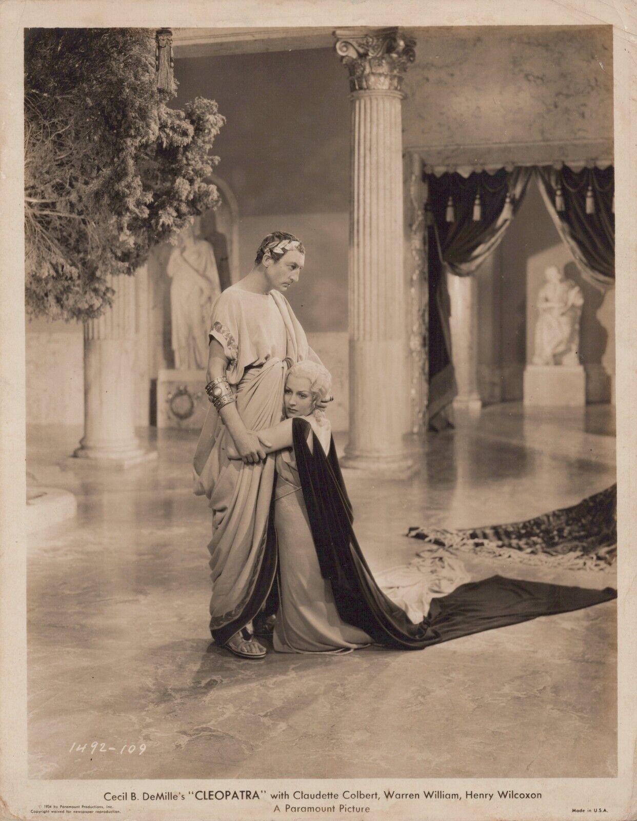 Gertrude Michael + Warren William in Cleopatra (1934) ❤⭐ Paramount Photo K 217