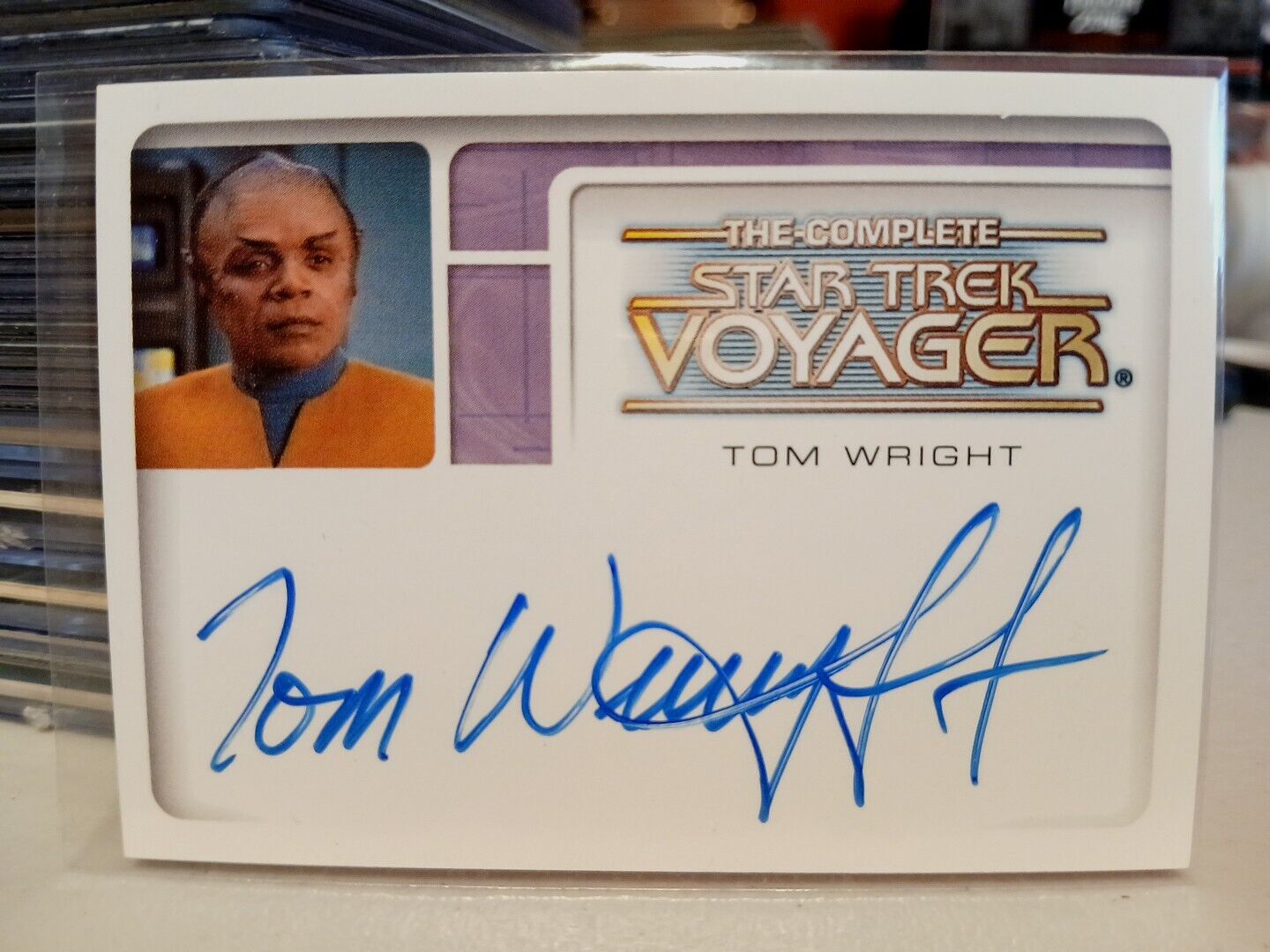 Complete Star Trek Voyager Tom Wright A10 Autograph Card as Tuvix 2002 NM 