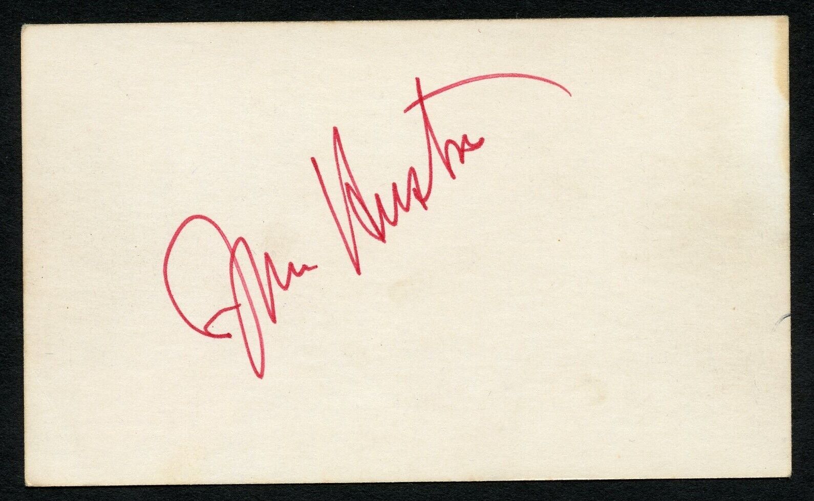 John Huston d1987 signed autograph Vintage 3x5 Actor The Maltese Falcon BAS Cert