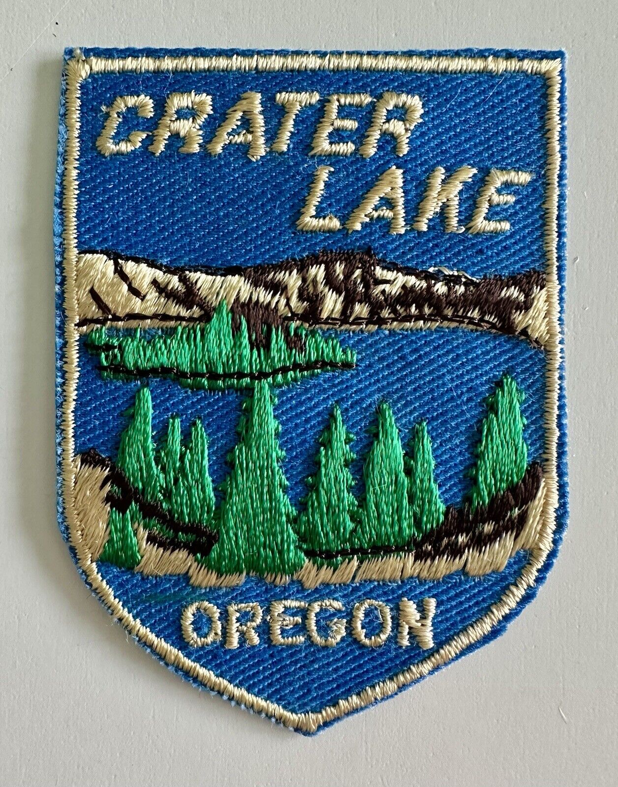 Vintage VTG Crater Lake, Oregon National Park Embroidered Iron-on Souvenir Patch