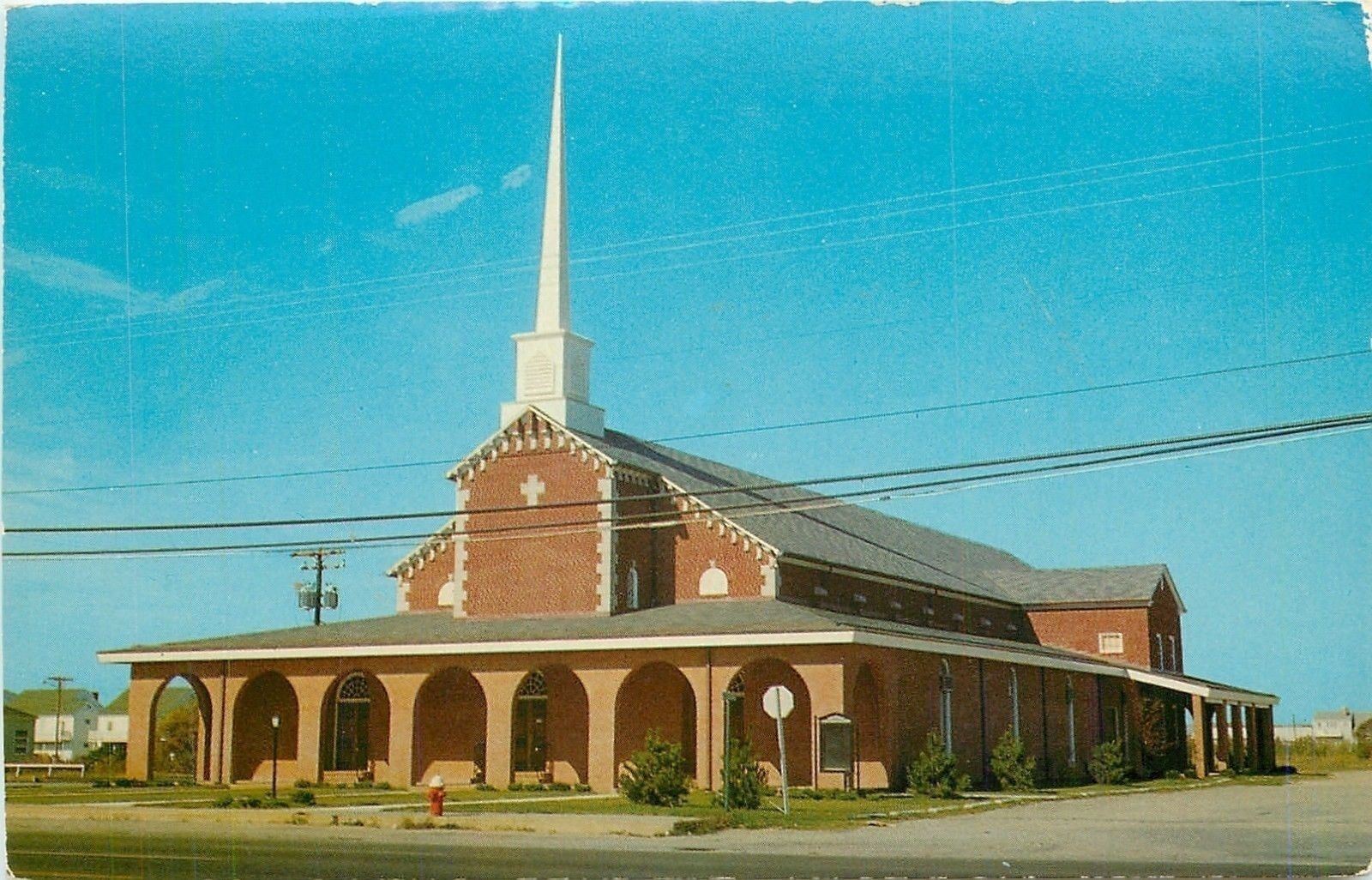 Ocean City Maryland~Holy Saviour Catholic Church on Philadelphia Ave 1950 PC