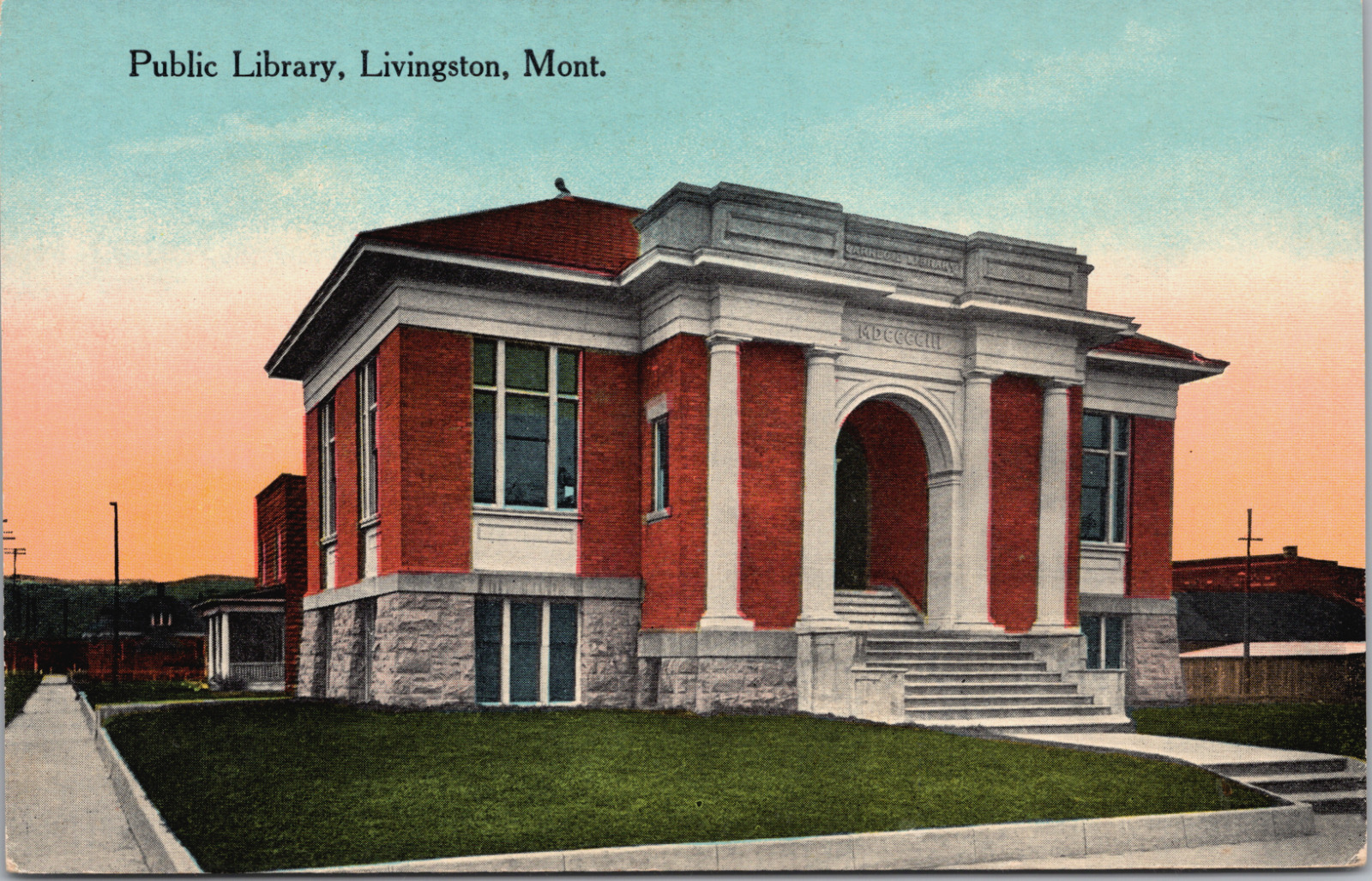 Montana Livingston Park County Public Carnegie Library c1910 228 W Callender St.