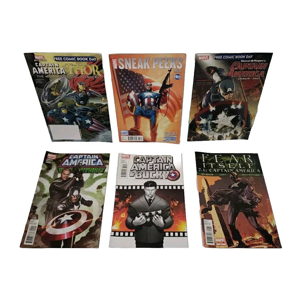 Marvel #1 Sneak Peeks January Rare Promo 2011 Captain America + 5 Bonus Comics