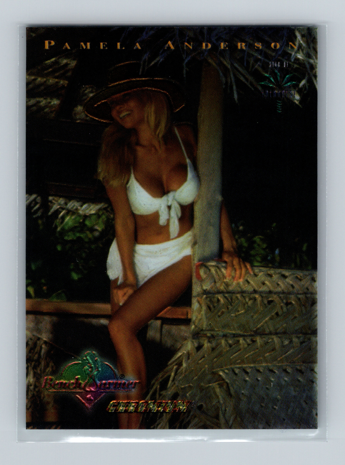 1997 Bench Warmer Vintage Pamela Anderson card Chromium #3 CHASE CARD
