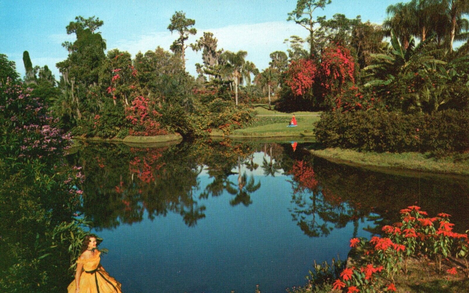 Postcard FL Cypress Gardens Blossom Time Southern Belles Chrome Old PC e8673